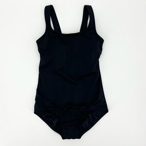 Lands’ End Classic Black One-Piece Swimsuit Size 4